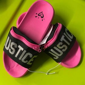 Justice slides for girls /Size 5